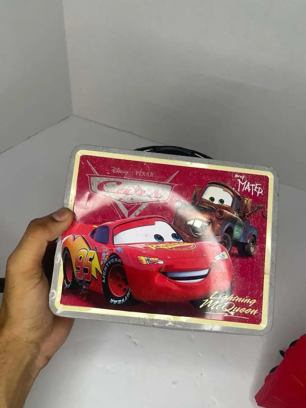 Disney Pixar Cars Lightning McQueen and Mater Tin Metal Lunch Box